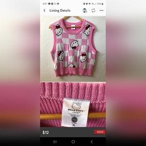 Hello Kitty Pink Sweater Vest